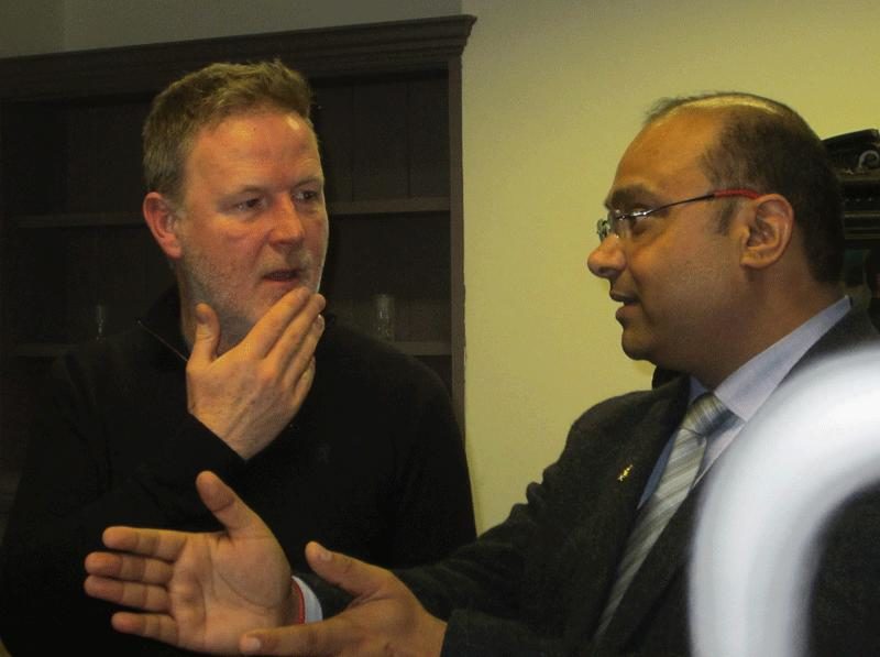 Howard Smith and Professor Kumar discuss air pollution in Guildford